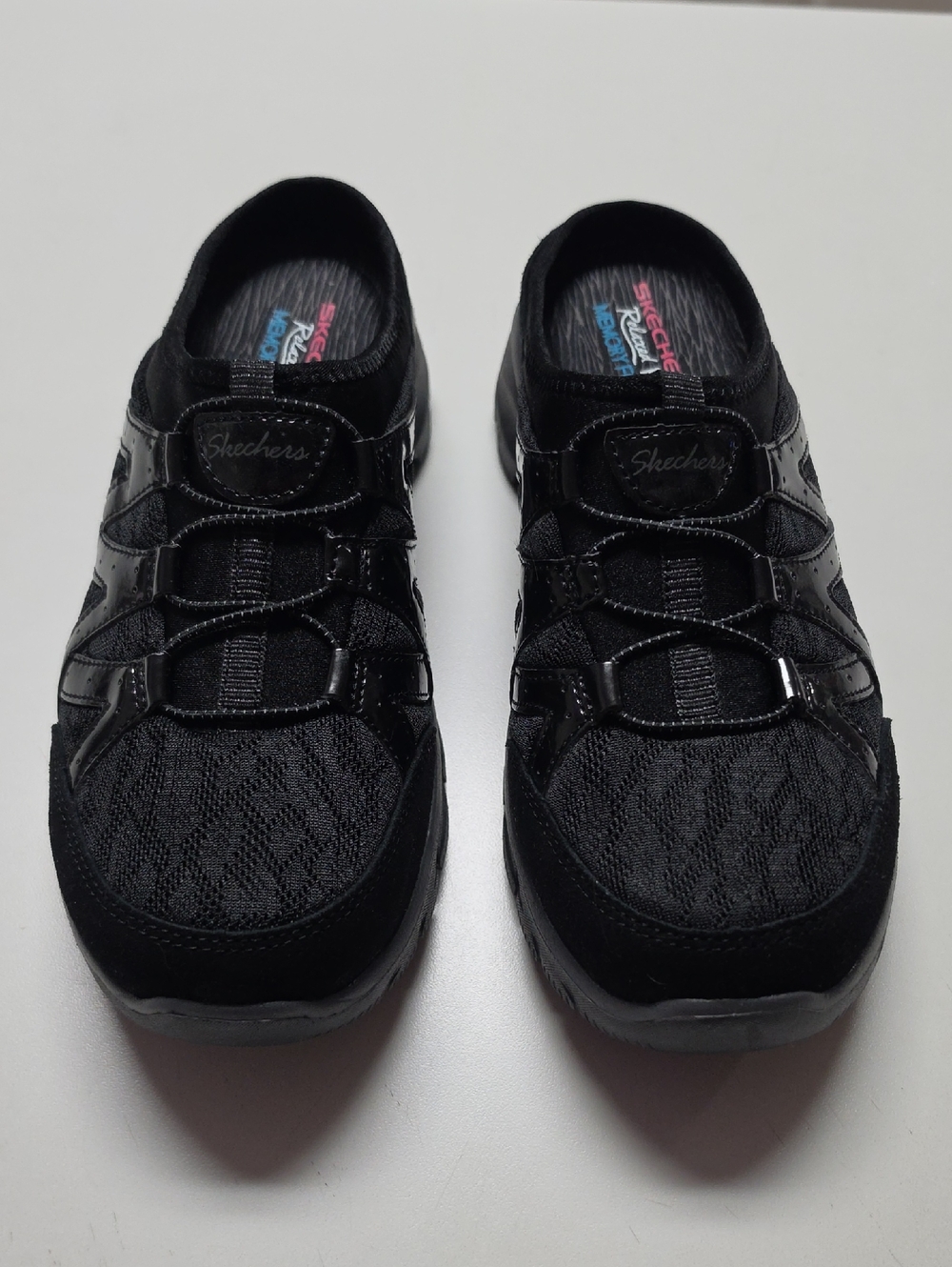 New Womens Skechers Black Slip-On Mesh Clog Sneakers Size  8.5 Medium